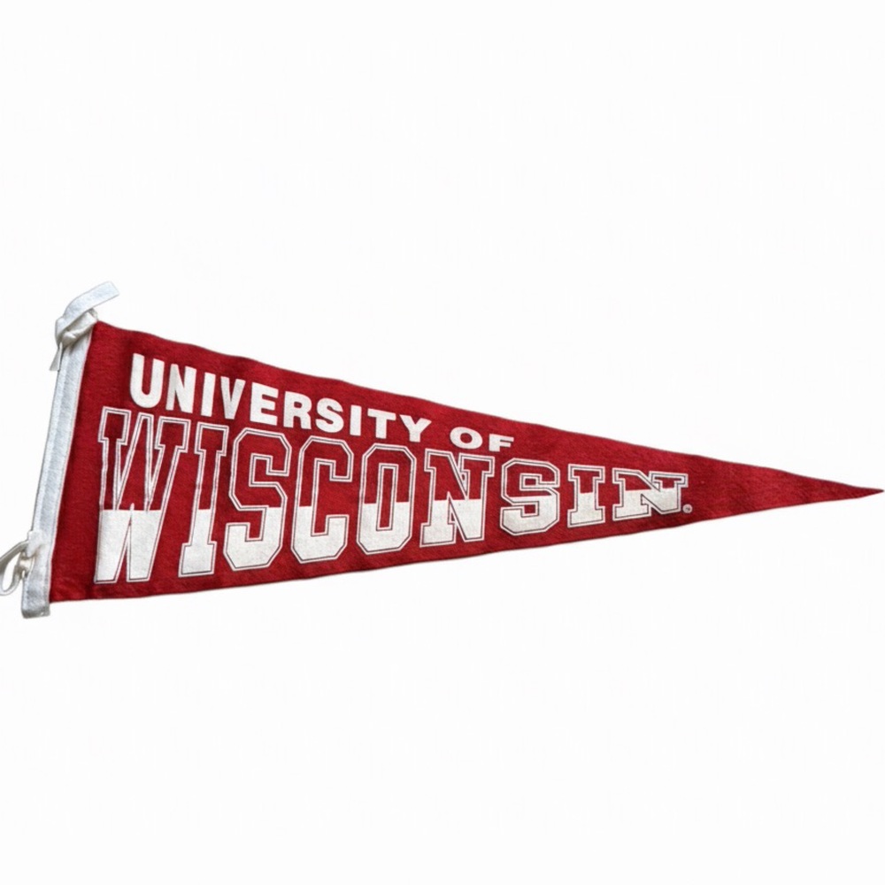 University of Wisconsin Red Pennant Go Badgers Made in USA